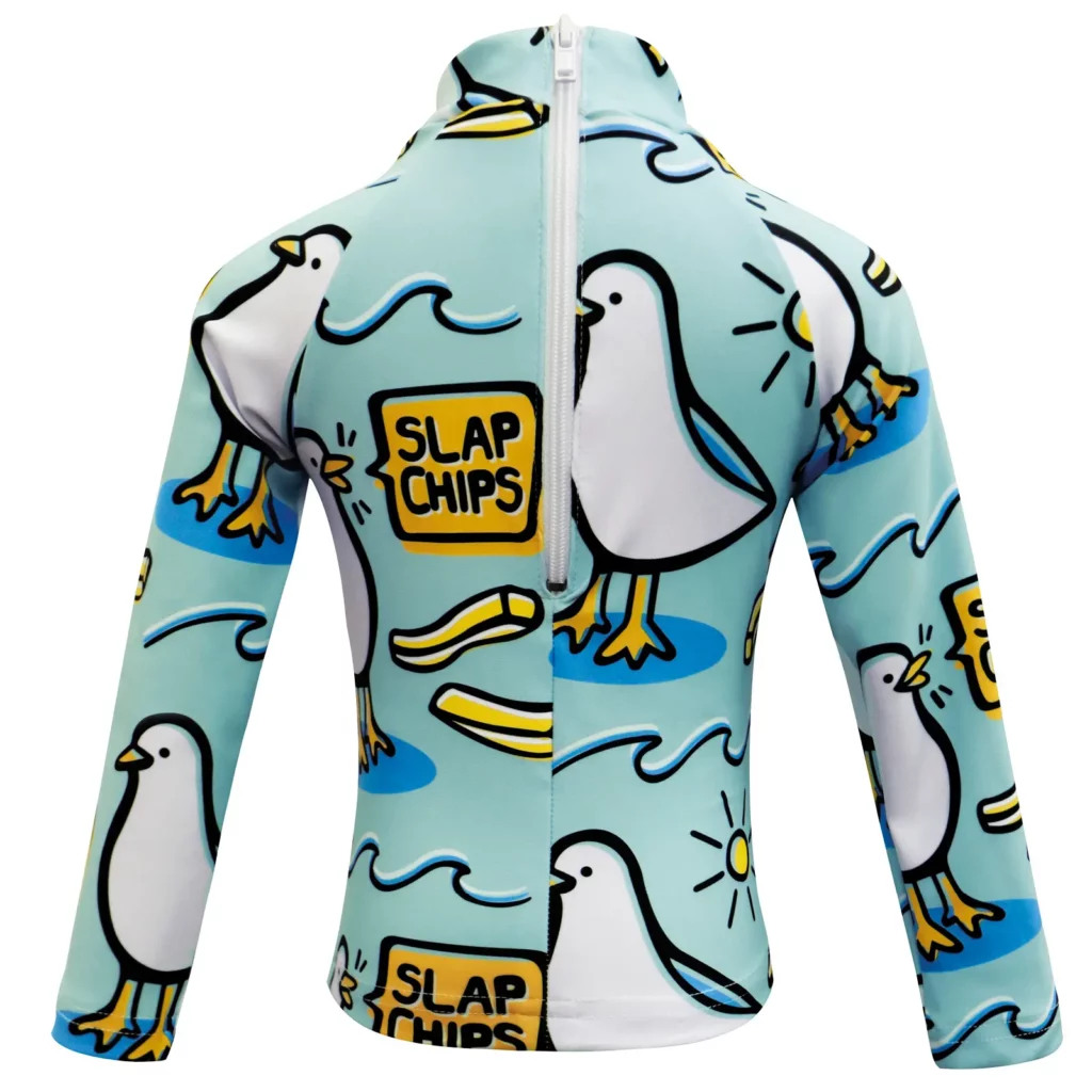 Eendjie Rash Vest Slap Chips Boys Back - Eendjie Kids Swimwear - Eendjie.com