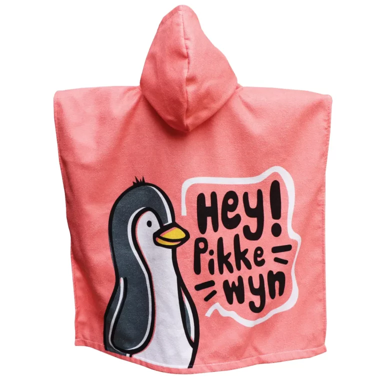 Hey Pikkewyn KIds Hooded Beach Towel Back - Eendjie Kids Swimwear - Eendjie.com